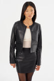 NEW!! Linette Leather Jacket in Black by LaMarque