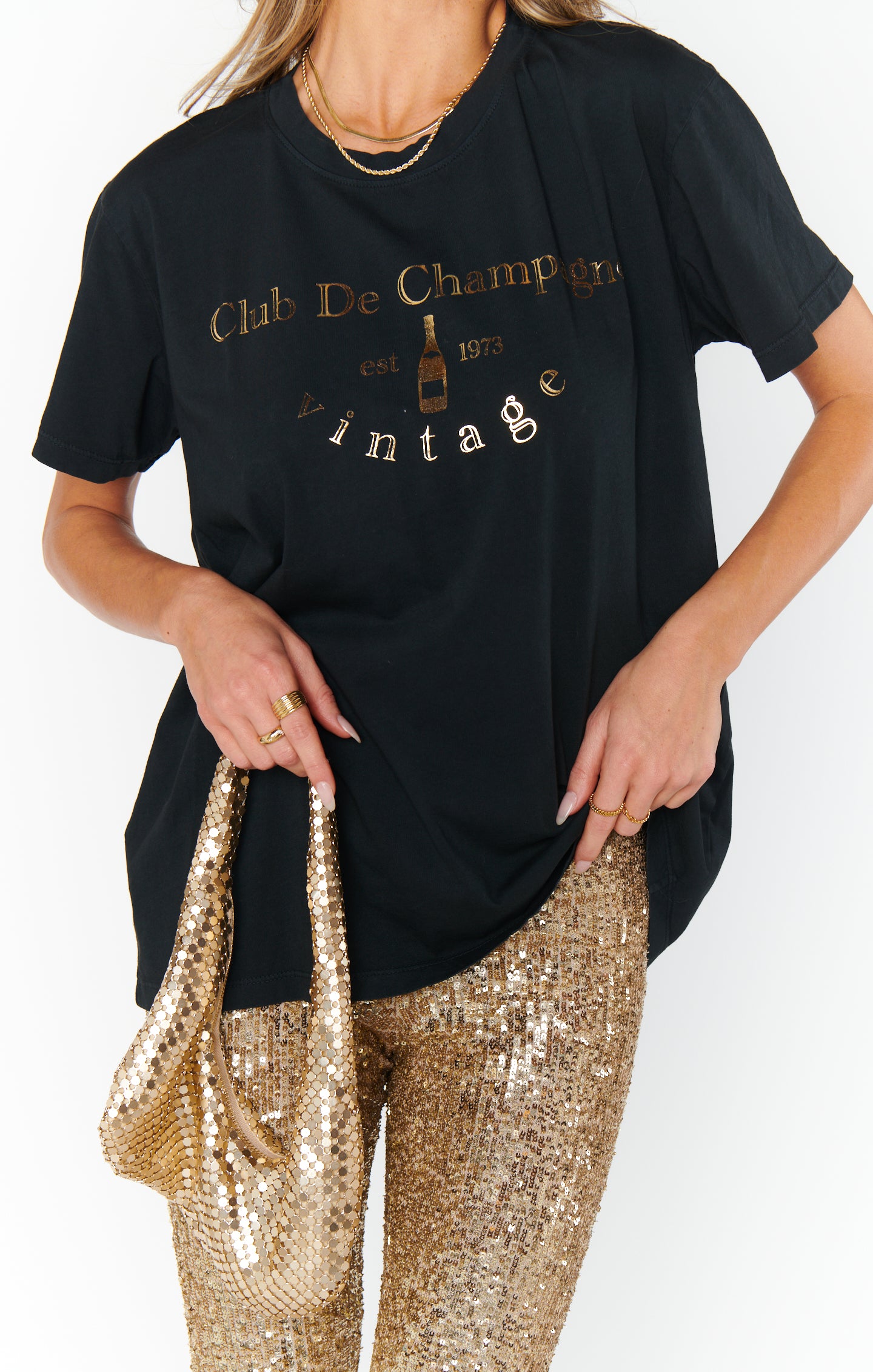 FINAL SALE Travis Tee Champagne Graphic Tee