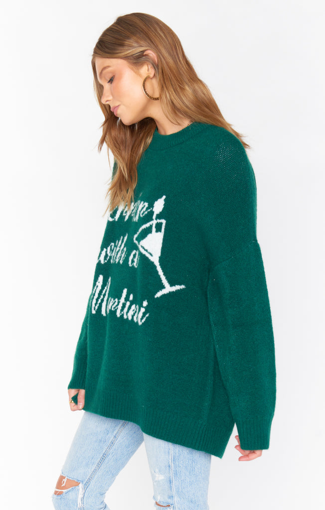 NEW!! "Merrier with a Martini" Sweater by Show Me Your Mumu