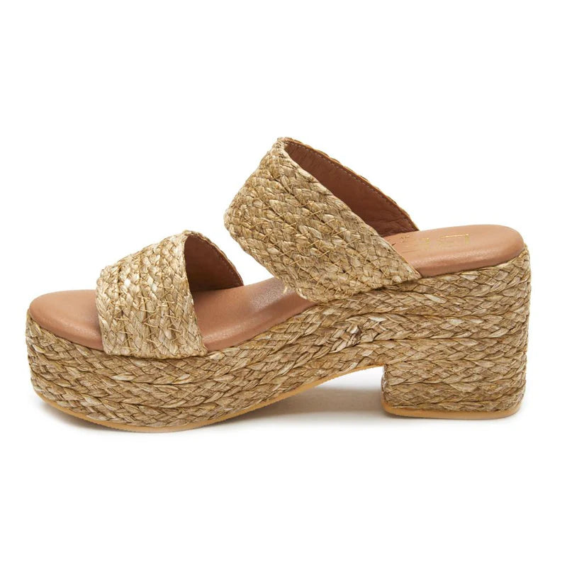 Ocean Ave Raffia Slide