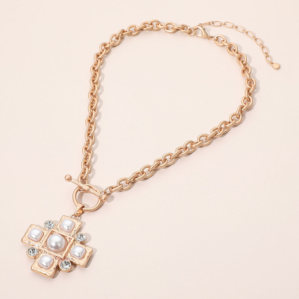 DOORBUSTER!! Rose Gold Cross Pendant Necklace
