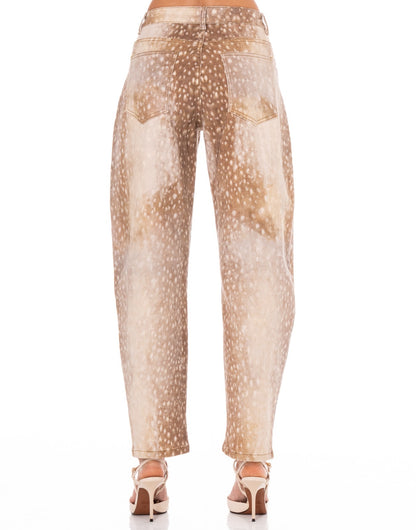 Dakota Barrel Leg Jeans in Light Bambi