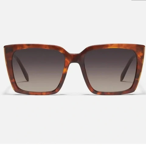 NEW!! QUAY "Front Cover" Brown Square Sunglasses