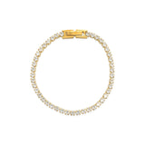 NEW!! Cubic Zirconia and Gold Trendsetter Tennis Bracelet in 2 Styles