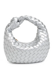 NEW!! Madison Knotted Clutch in Silver