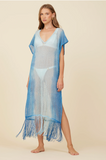 NEW!! Metallic Mesh Knit Cover Up in Blue