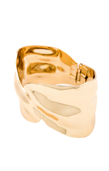 NEW!! Abstract Textured Cuff Bracelet in Gold