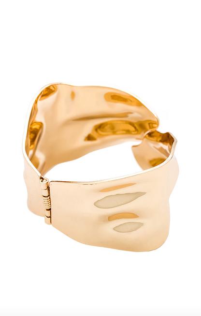 NEW!! Abstract Textured Cuff Bracelet in Gold