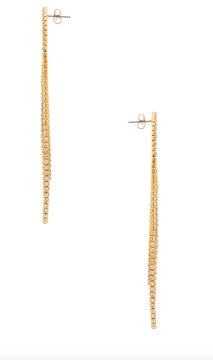 NEW!! Crystal Drape Fringe Earrings