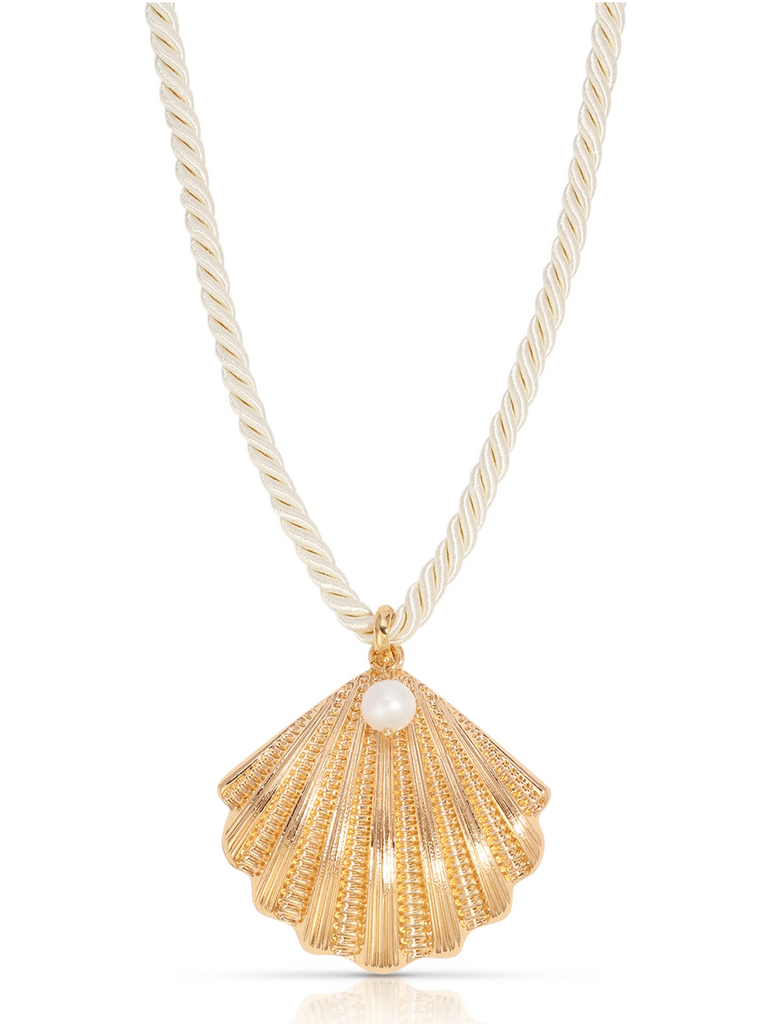 NEW!! Scallop Shell Pendant Necklace by Ettika