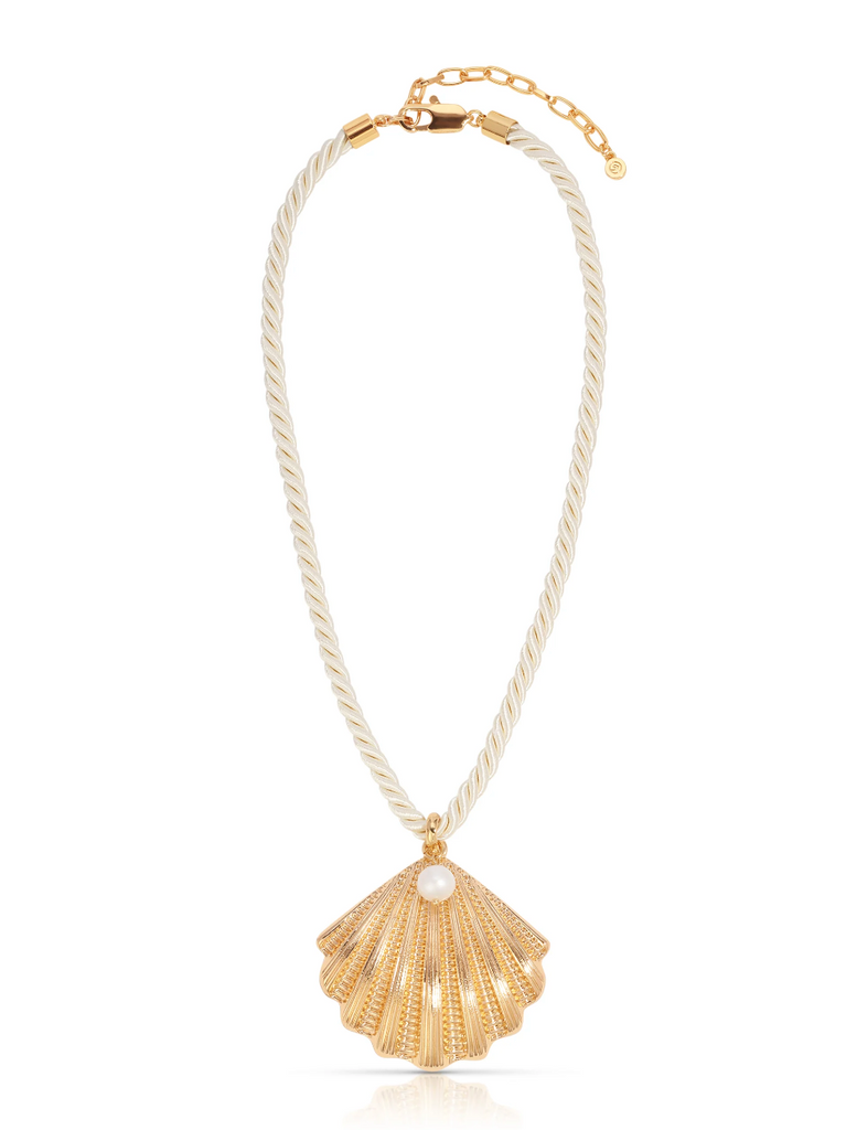 NEW!! Scallop Shell Pendant Necklace by Ettika