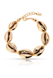 Seven Seas 18K Gold Plated Shell Bracelet by Ettika