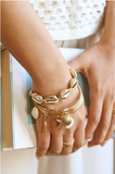 Seven Seas 18K Gold Plated Shell Bracelet by Ettika