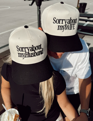 NEW!! Sorry About My Husband Vintage Trucker Hat