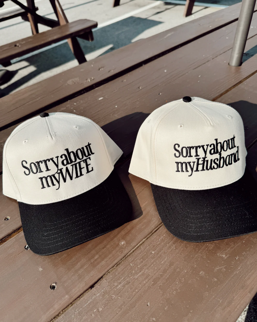 NEW!! Sorry About My Husband Vintage Trucker Hat