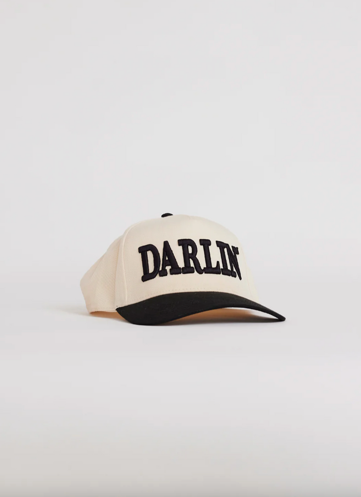 NEW!! DARLIN Trucker Hat in White/Black by DARLIN' Brand