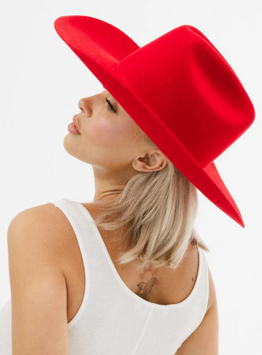 Teddy Cattleman Cowboy Hat in Red