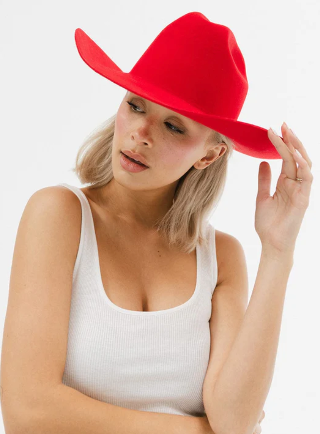 Teddy Cattleman Cowboy Hat in Red