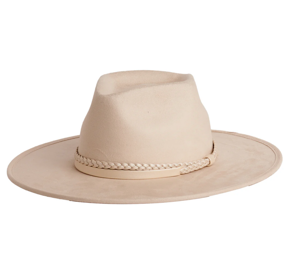 NEW!! The "Joshua" Faux Suede Panama Hat in Cream