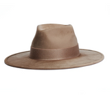 NEW!! The Luna Banded Suede Hat in Mocha