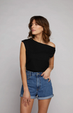 NEW!! Drop Shoulder Top in Black by Sunday Ritual