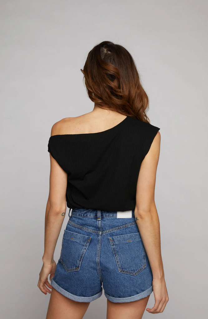 NEW!! Drop Shoulder Top in Black by Sunday Ritual