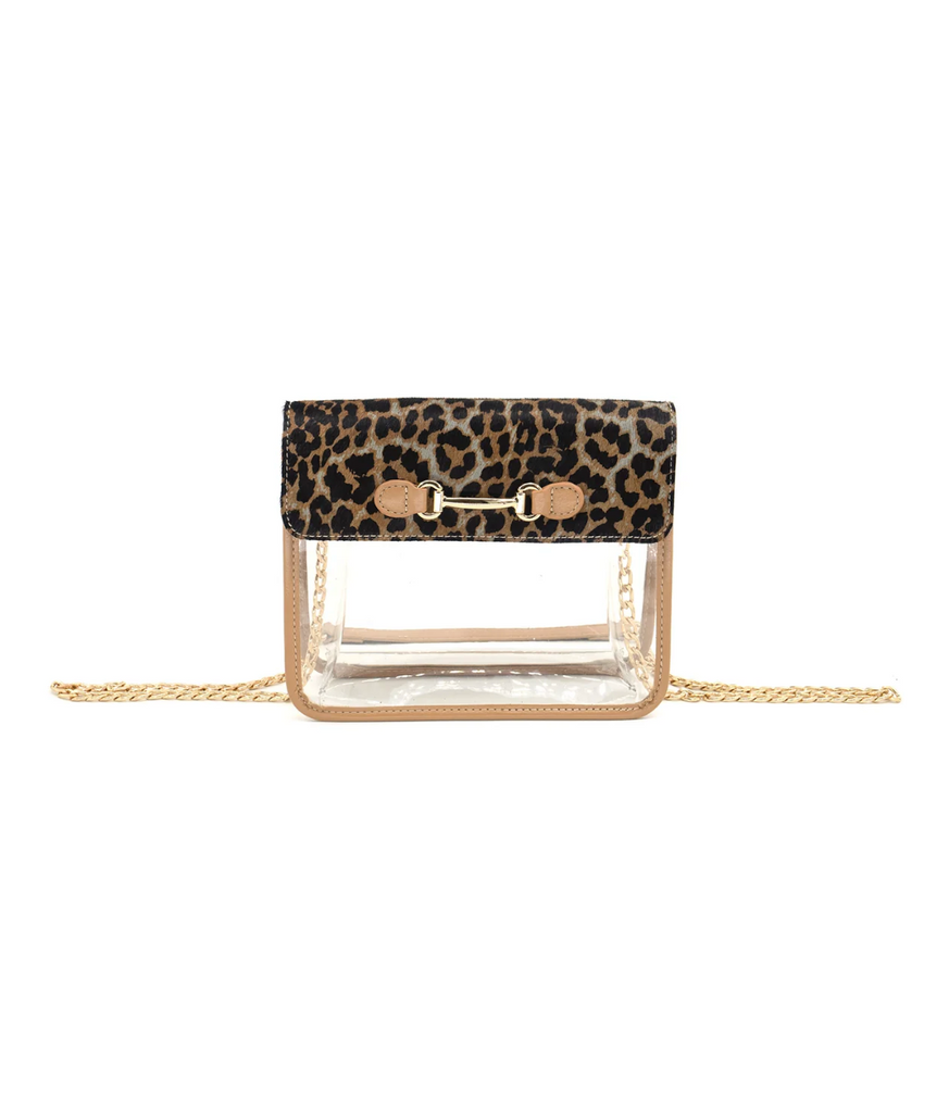 PREORDER!! Bag Check Clear Crossbody in Leopard