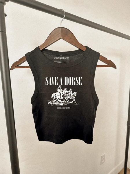 NEW!! Save a Horse Tank in Black