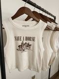 NEW!! Save a Horse Tank in Ivory