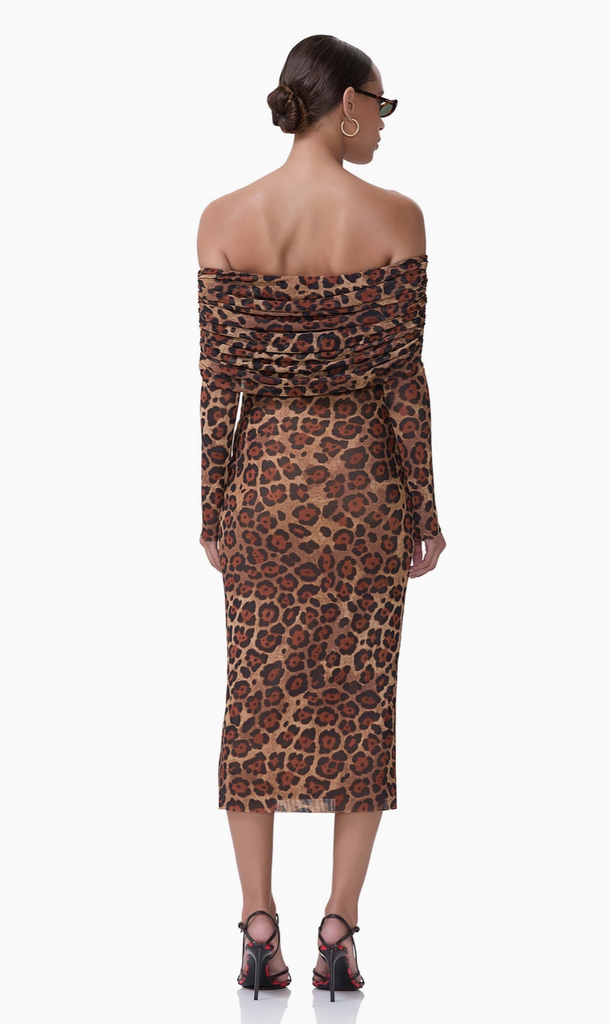 NEW!! Cornelia Midi Dress in Leopard by AFRM