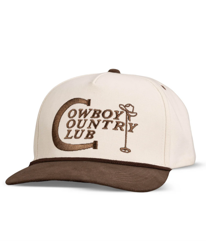 NEW!! Cowboy Country Club Trucker Hat in Brown