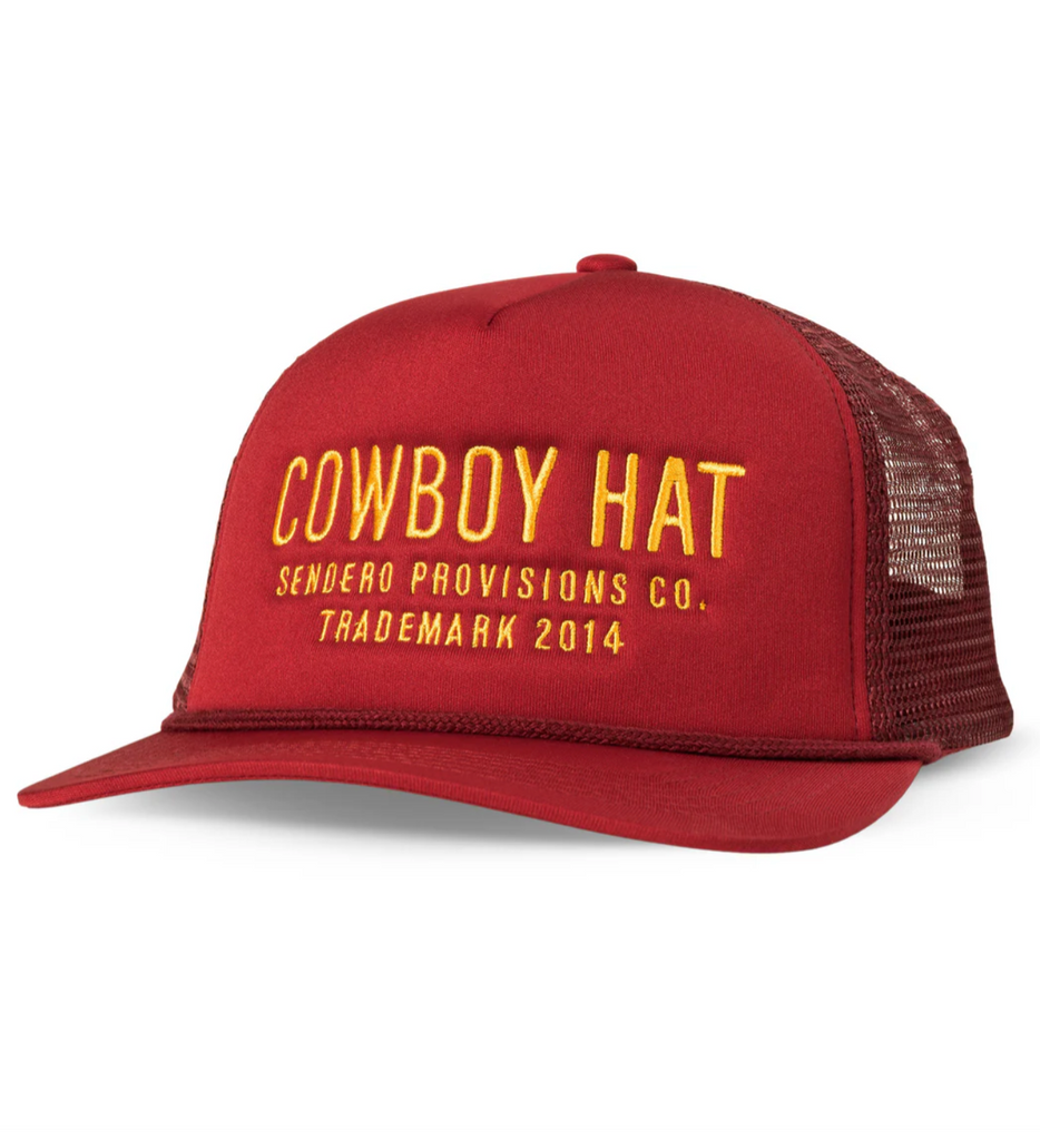 NEW!! Cowboy Trucker Hat in Burgundy