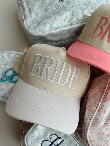 NEW!! "BRIDE" Vintage Trucker Hat in White