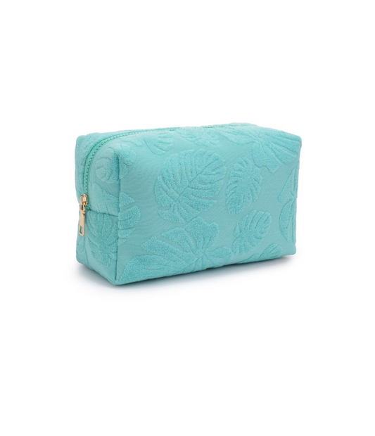 FINAL SALE!! Palm Breeze Sunscreen Pouch in Seafoam