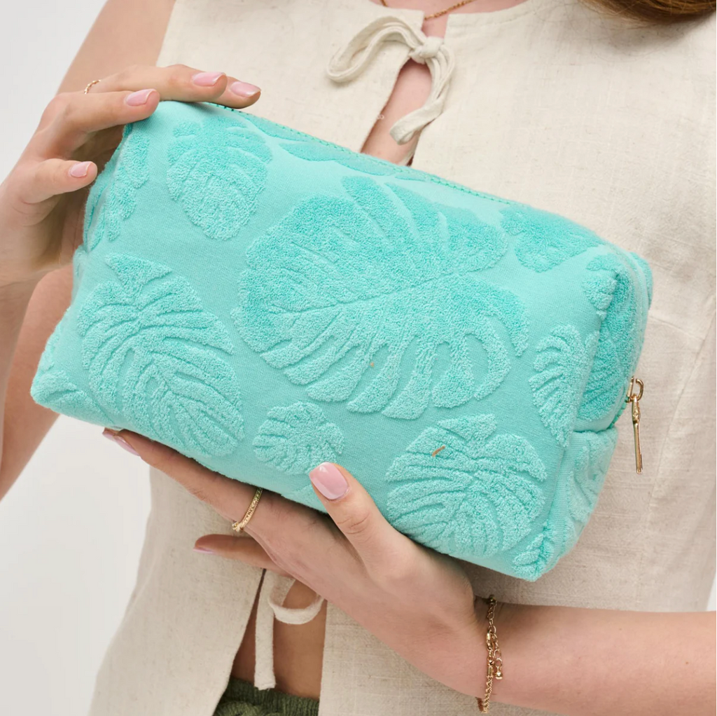 NEW!! Palm Breeze Sunscreen Pouch in Seafoam