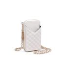 NEW!! "Lauren" Quilted Cell Phone Crossbody in Ivory Coast