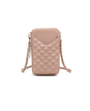 NEW!! "Lauren" Quilted Cell Phone Crossbody in Nude