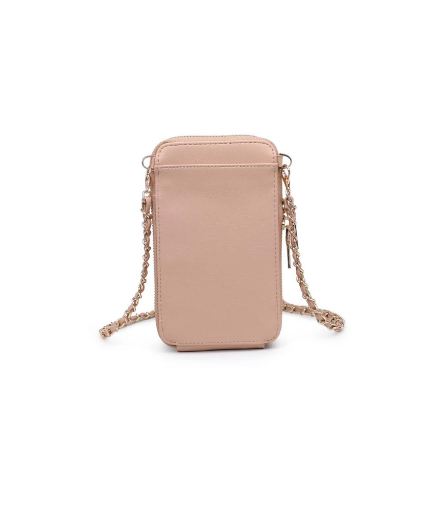 NEW!! "Lauren" Quilted Cell Phone Crossbody in Nude