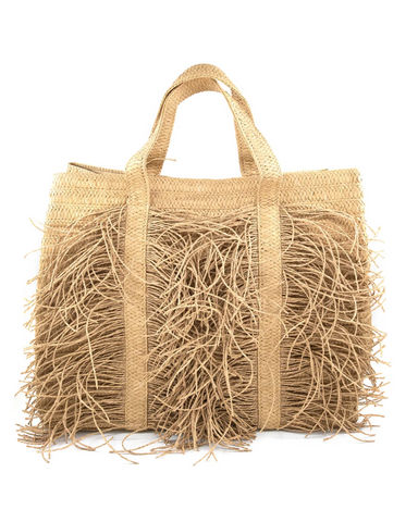 NEW!! "At The Coast" Straw Beach Bag in Natural