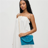 NEW!! Poolside Straw Clutch in Blue