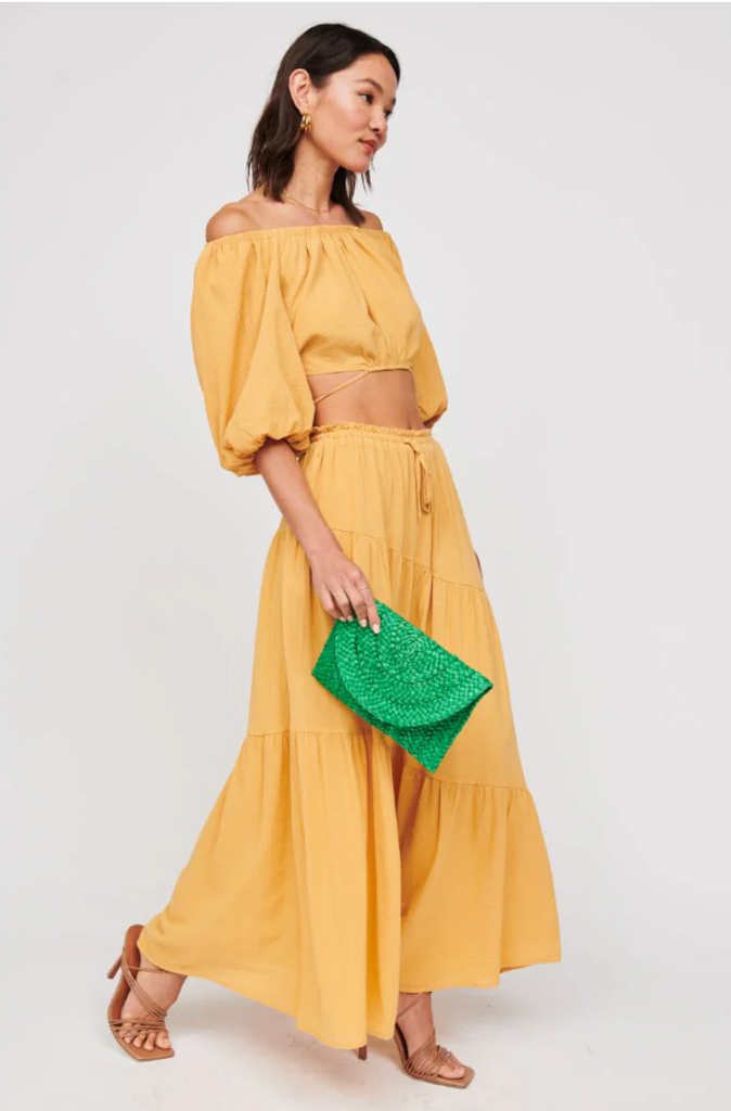 NEW!! Poolside Straw Clutch in Green