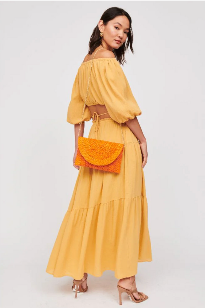 NEW!! Poolside Straw Clutch in Orange