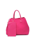 NEW!! "Island Time" Neoprene Woven Tote in Pink