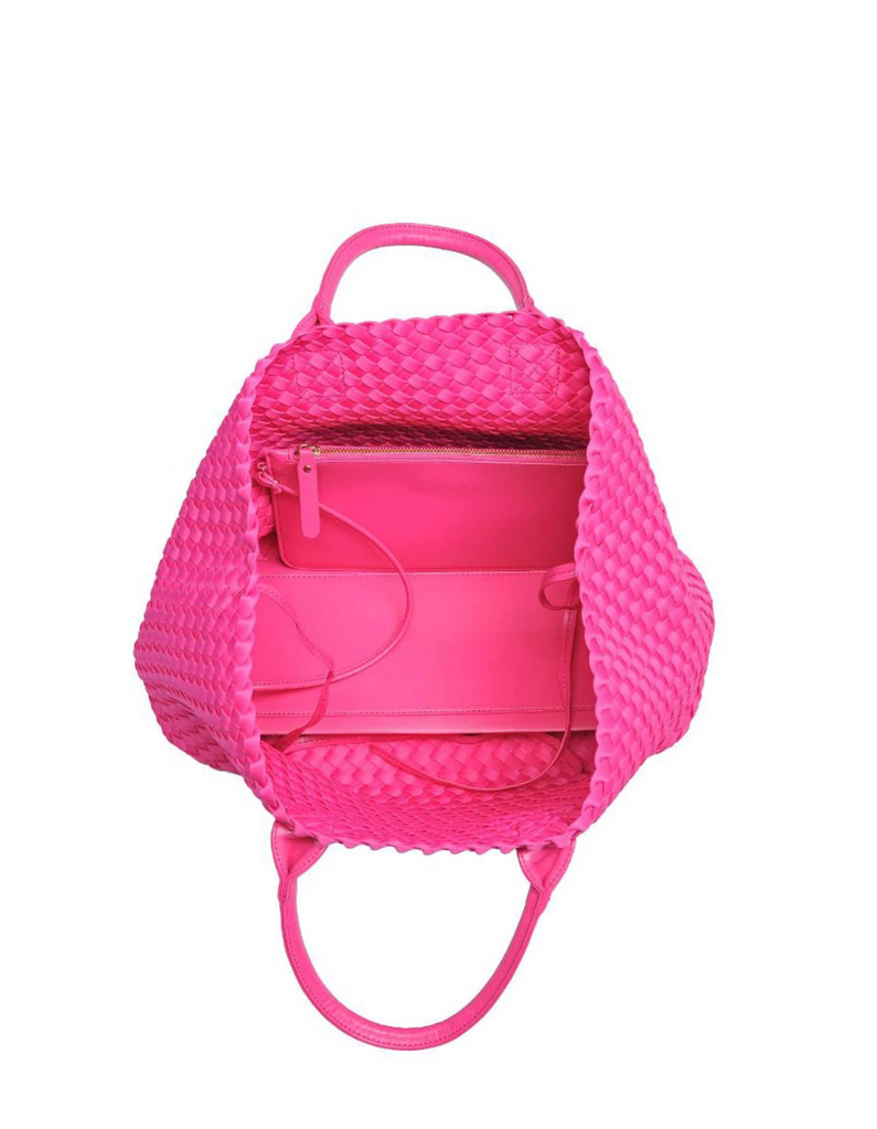 NEW!! "Island Time" Neoprene Woven Tote in Pink