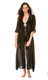 NEW!! "Sandbar" Crochet Coverup Kimono in Black