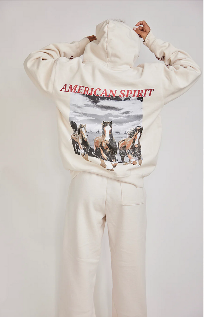 NEW!! American Spirit Hoodie in Creme by DARLIN' Brand