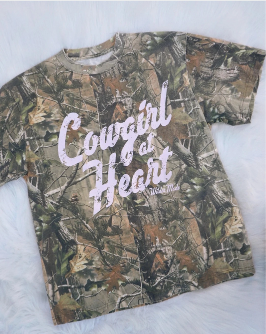 NEW!! Cowgirl at Heart Camo Graphic Tee