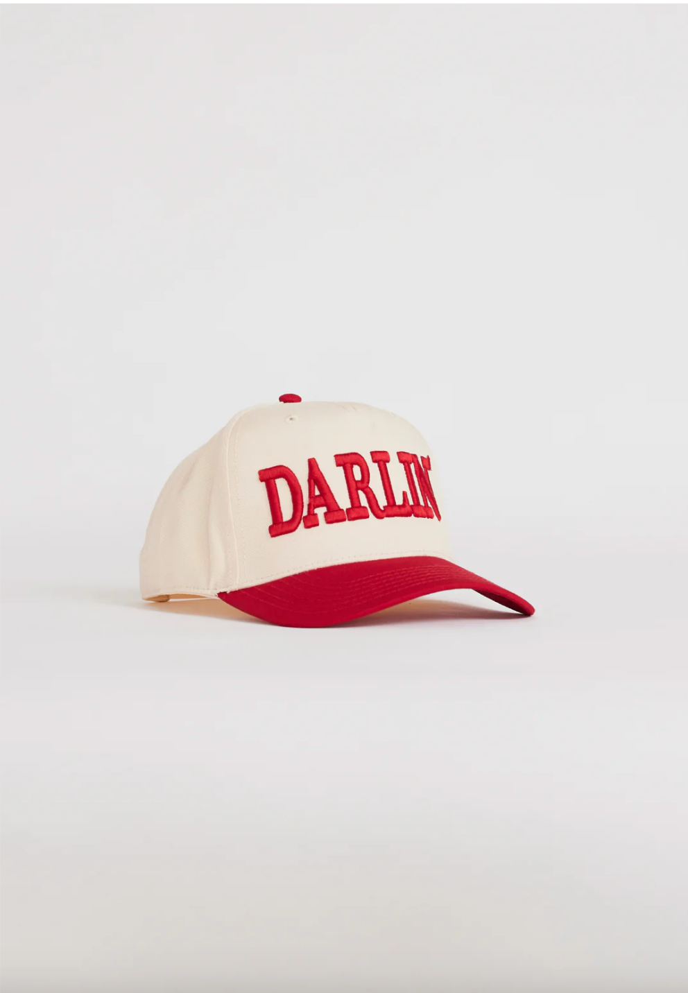 NEW!! DARLIN Trucker Hat in Cream/Red