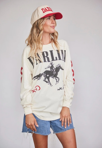 NEW!! DARLIN Trucker Hat in Cream/Red