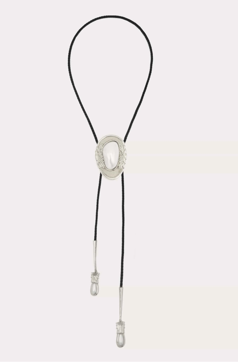 Dolly Bolo Tie Necklace or Silver